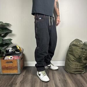 Vintage Butter Baggiest black skater wide legged denim jeans 34x30